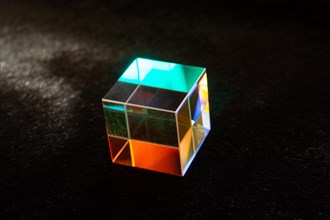 Optical glass cube Light dispersion