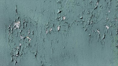 Old blue wall with fallen paint