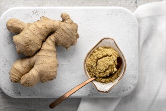 Top view of ginger food concept. Resolution and high quality beautiful photo