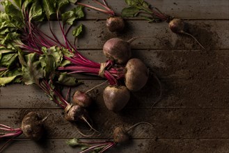 Top view beets on table. Resolution and high quality beautiful photo