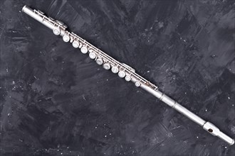 Top view metal flute. Resolution and high quality beautiful photo