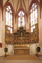 Altar room with folding altar and high altar from Rheingau Cathedral