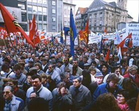 Ruhr area. DGB demonstration against unemployment and social cuts. ca 1982-4