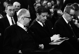 The Federal Assembly elected the new Federal President Gustav Heinemann) SPD) in the third round of voting on 5 March 1969 in Berlin