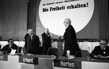 The Business Day of the CDU/CSU in 1969 in Dortmund united politicians and business bosses in consultation