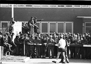 Many workers at the Opel factory in Bochum - here on 23 August 1973 - also took part in the wildcat strikes that swept through many parts of the Ruhr region