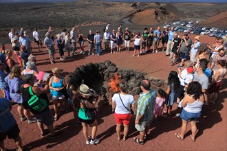 The underground heat of the Timanfaya volcano is still enough to ignite a bale of hay. Timanfaya National Park