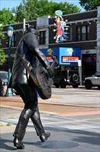 Chuck Berry statue in front of the Blueberry Hill Restaurant