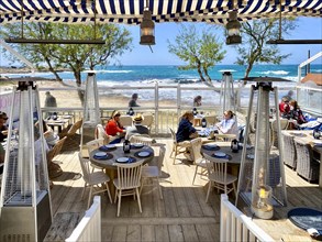 Bars and restaurants on the beach of Colonia de Sant Jordi