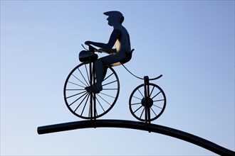 Sculpture Trethenner the Werratal Cyclist by Wolfgang Loewe 2002