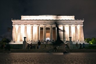 Lincoln Memorial on the National Mall at night