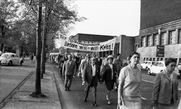 The left and the peace movement celebrated 8 May 1966 in Duesseldorf with a demonstration as Liberation Day