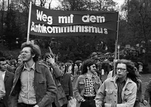 The traditional May Day demonstration of the German Trade Union Confederation