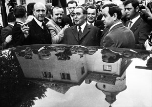 The visit of the Soviet Head of State and Party Leonid Brezhnev to Bonn from 18-22 May 1973 was a step towards easing tensions in Willy Brandt's East-West relations. Leonid Brezhnev at Gymnich Castle