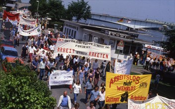 Dortmund. DGB rally against unemployment and social dismantling. ca. 1983