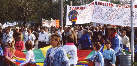 Dortmund. DGB demonstration on 1 May 1989