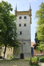 Romanesque tower of the historic Marienkirche