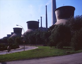Saarland. Industrial scenery Saargebeit ca. 1986