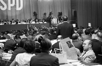 The Party Congress of the SPD from 1-5-6. 1966 in the Dortmund Westfalenhalle