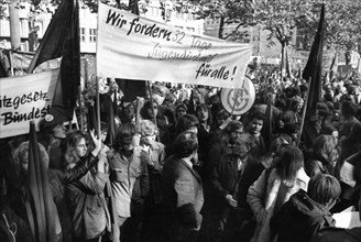 A demonstration initiated by the German Federation of Trade Unions