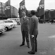 The SPD party congress of 1-5-6. 1966 in the Dortmund Westfalenhalle. Willy Brandt