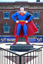 Statue of Superman in the historic centre of Metropolis