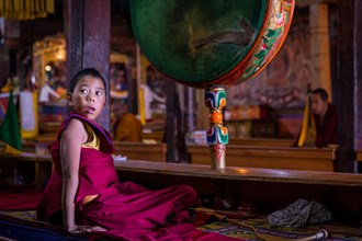 A young monk at Spituk Monastery