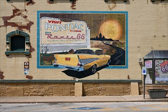 Mural in the historic centre of Pontiac