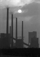 Characteristic of the Ruhr area around 1973 - here in Nov. 1973 - were the coal dumps all over the area. Dortmund Gneisenau Colliery