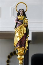 Female saint figure with host chalice