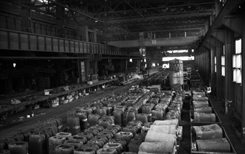 Steel production at Hoesch AG Westfalenhuette in 1966 in Dortmund