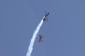 North American T-6 Texan and Biplane