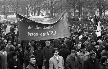 The 4th party congress of the radical right-wing NPD on 13 February 1970 in Wertheim in Baden-Wuerttemberg was accompanied by massive protests by democratic associations and parties