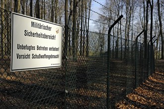 Cordoning off a military security area in Germany