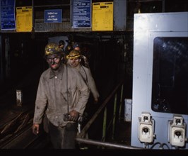 Dortmund. Shift change at a Dortmund colliery in 1988