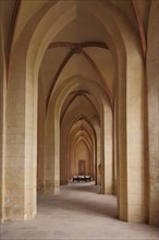 Interior view of the early Gothic basilica of the UNESCO Eberbach Monastery