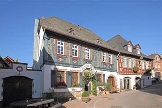 Half-timbered house and Hotel Restaurant Zum Krug