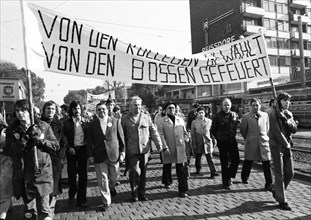 A demonstration initiated by the German Federation of Trade Unions