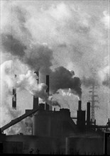 The pollution of the Duisburger Kupferhuette on 22. 10. 1973 in Duisburg
