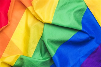 Bright rainbow gay flag
