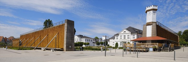 Graduation house and clock tower in the Salinenpark