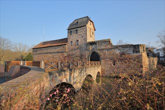 Moated castle built 12th century