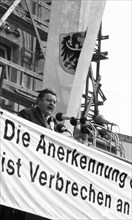An expellees' rally on 30 May 1970 in Bonn with the NPD