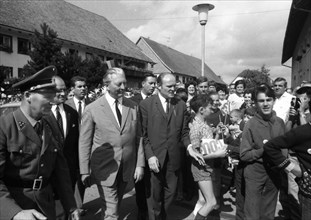Federal Chancellor Kurt-Georg Kiesinger in 1969 opening the campaign for the 1969 federal election in his constituency of Loerrach