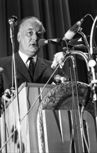 The 4th party congress of the radical right-wing NPD on 13 February 1970 in Wertheim in Baden-Wuerttemberg was accompanied by massive protests by democratic associations and parties. Adolf von Thadden...