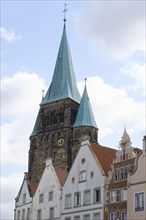 Historic merchants' houses and St. Laurentius Church on the market square