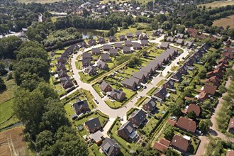 The residential areas Fritz-Bringmann-Ring and Homannring in Fuenfhausen in the Hamburg district of Kirchwerder