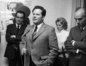 The visit of the head of the French Communist Party Georges Marchais to the German communists of the DKP on 20 October 1973 in Essen. Kurt Bachmann