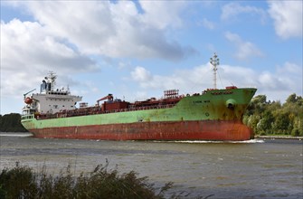 Tanker Chem Mia sailing through the Kiel Canal