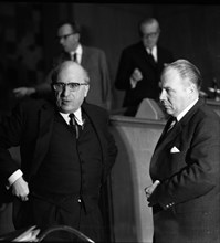 Session of the North Rhine-Westphalian Parliament in 1965 in Duesseldorf. Heinz Kuehn